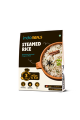 Indomeals steamed rice package on a white background