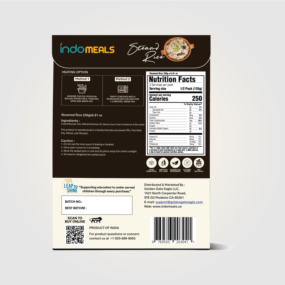 STREAMED RICE